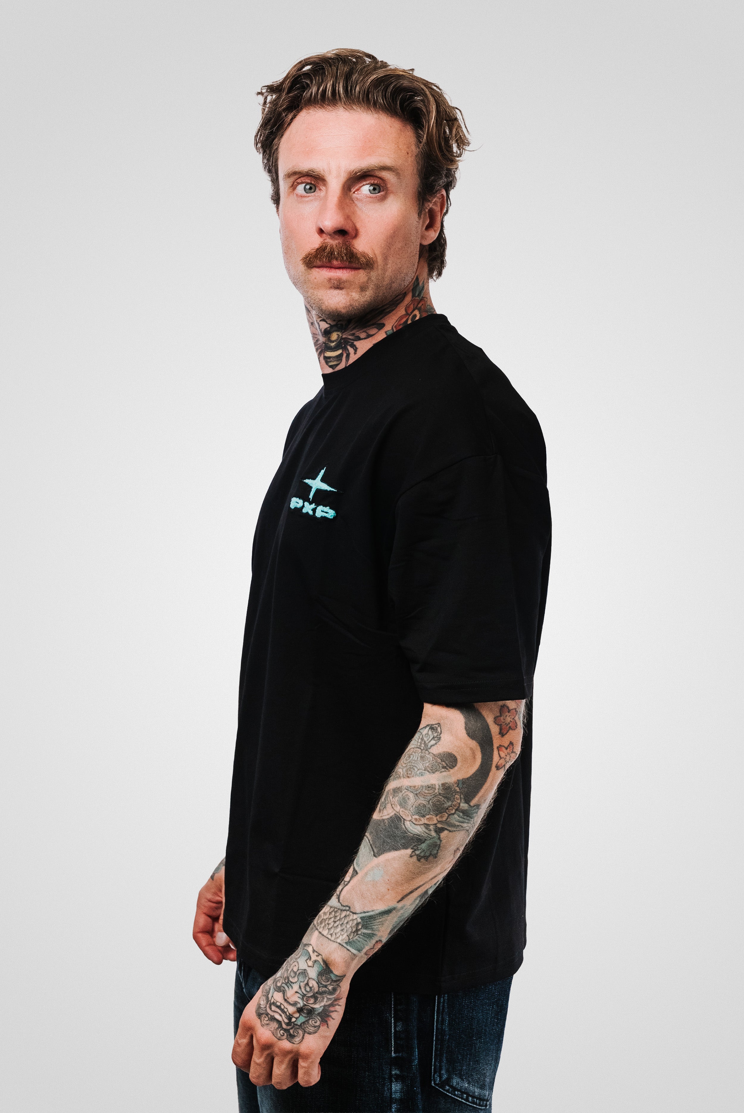 FUR TIFFANY LOGO BLACK TEE - PXP Brand