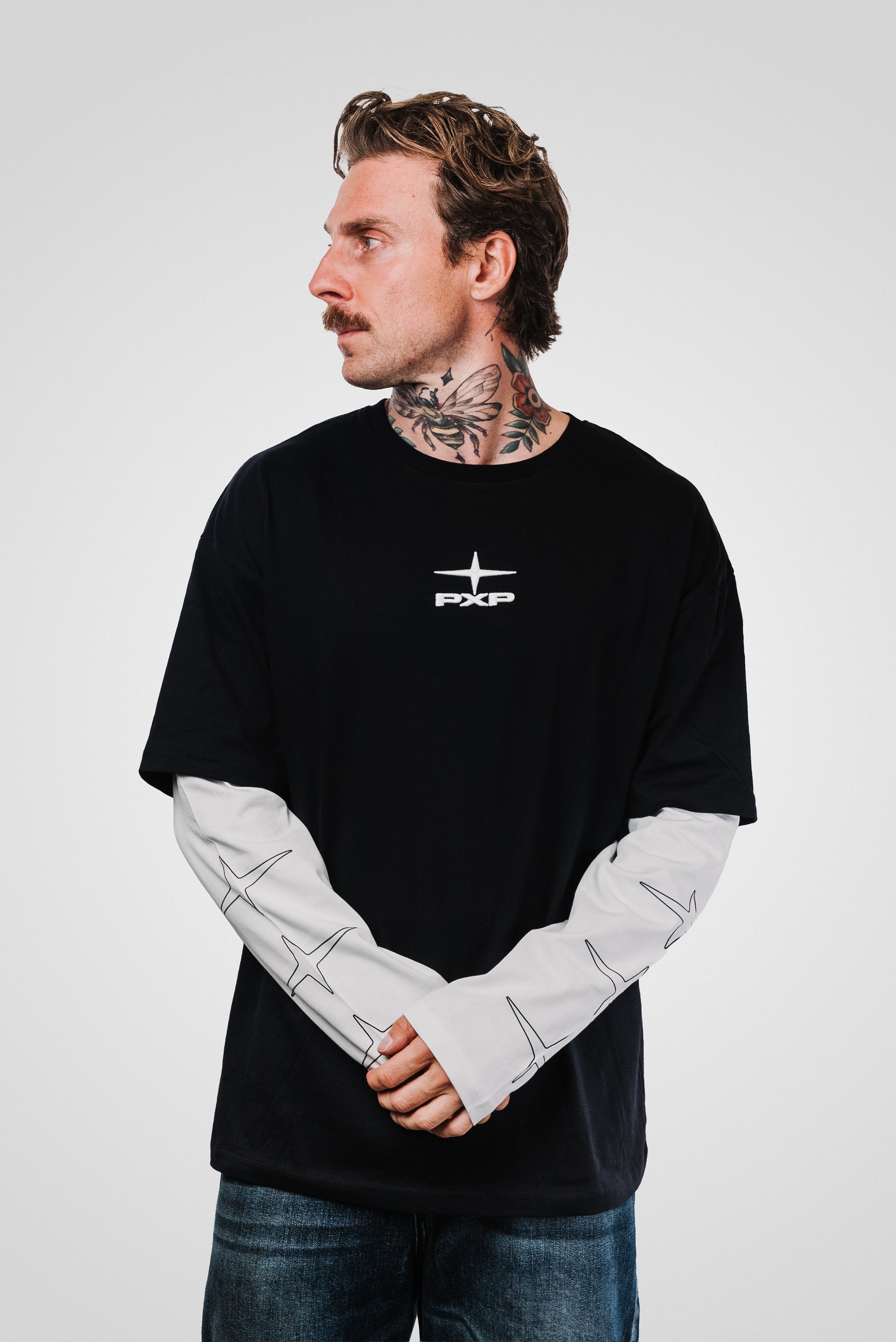STAR DOUBLE BLACK LONGSLEEVE - PXP Brand