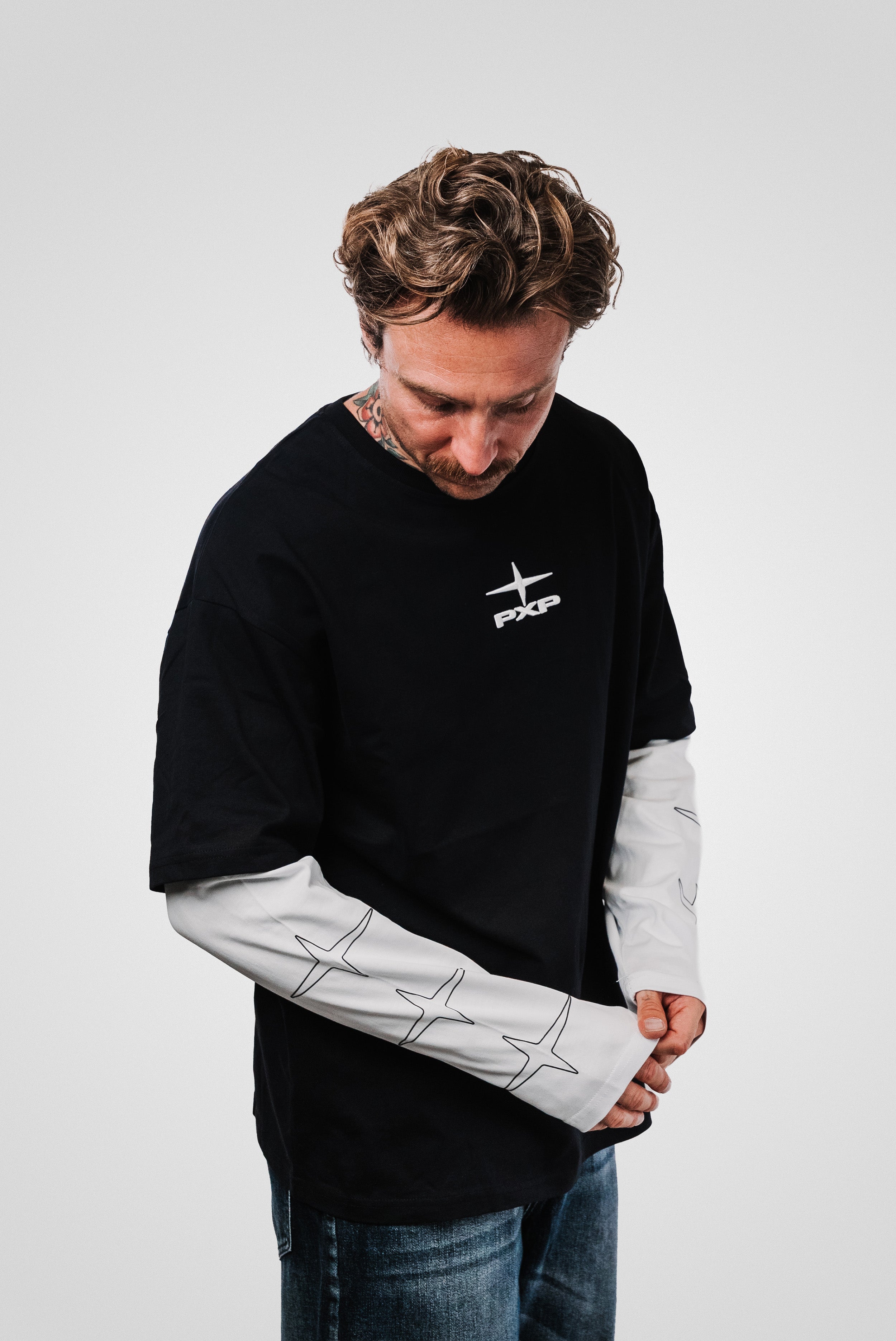 STAR DOUBLE BLACK LONGSLEEVE - PXP Brand