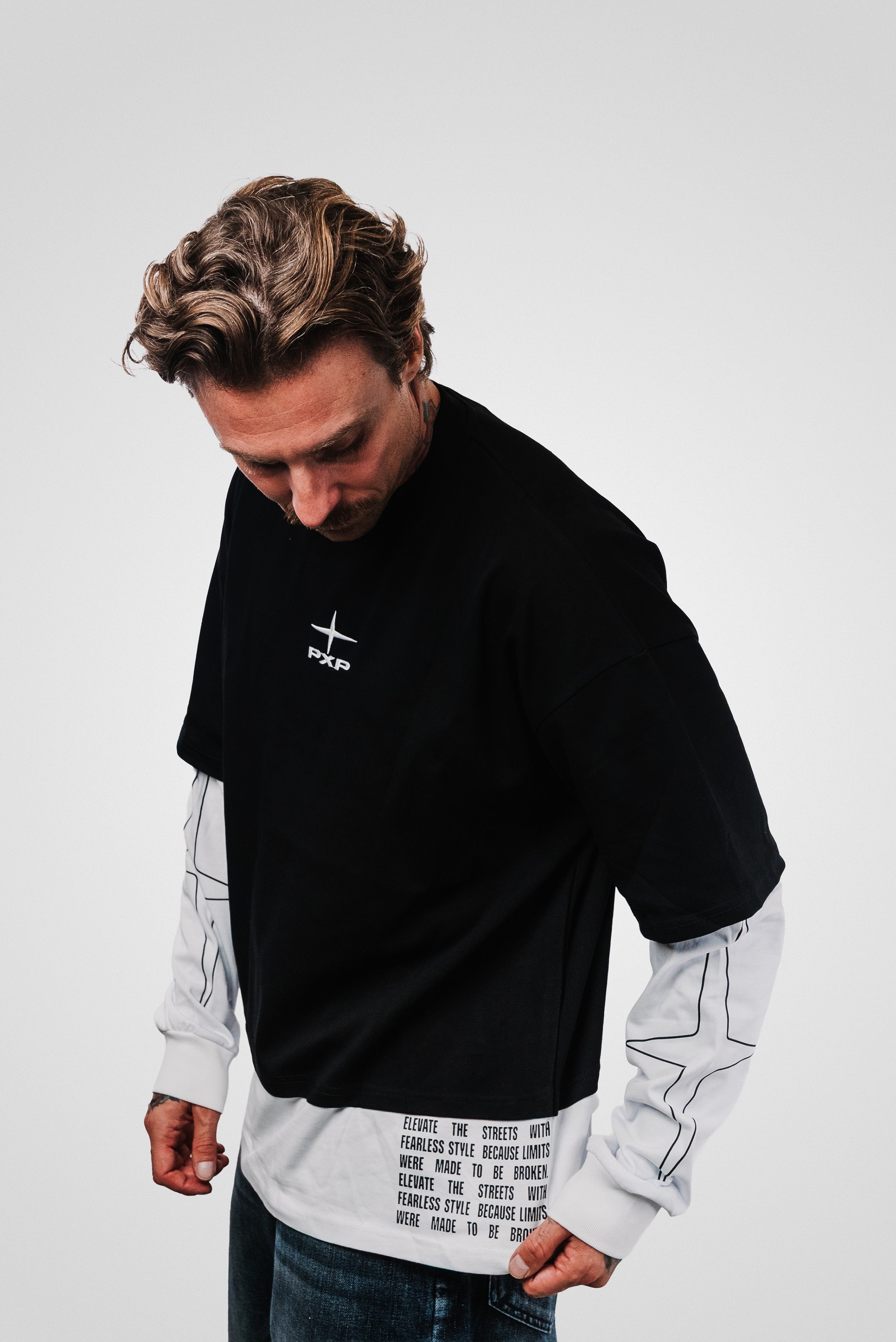 CHANGE THE GAME DOUBLE BLACK LONGSLEEVE - PXP Brand