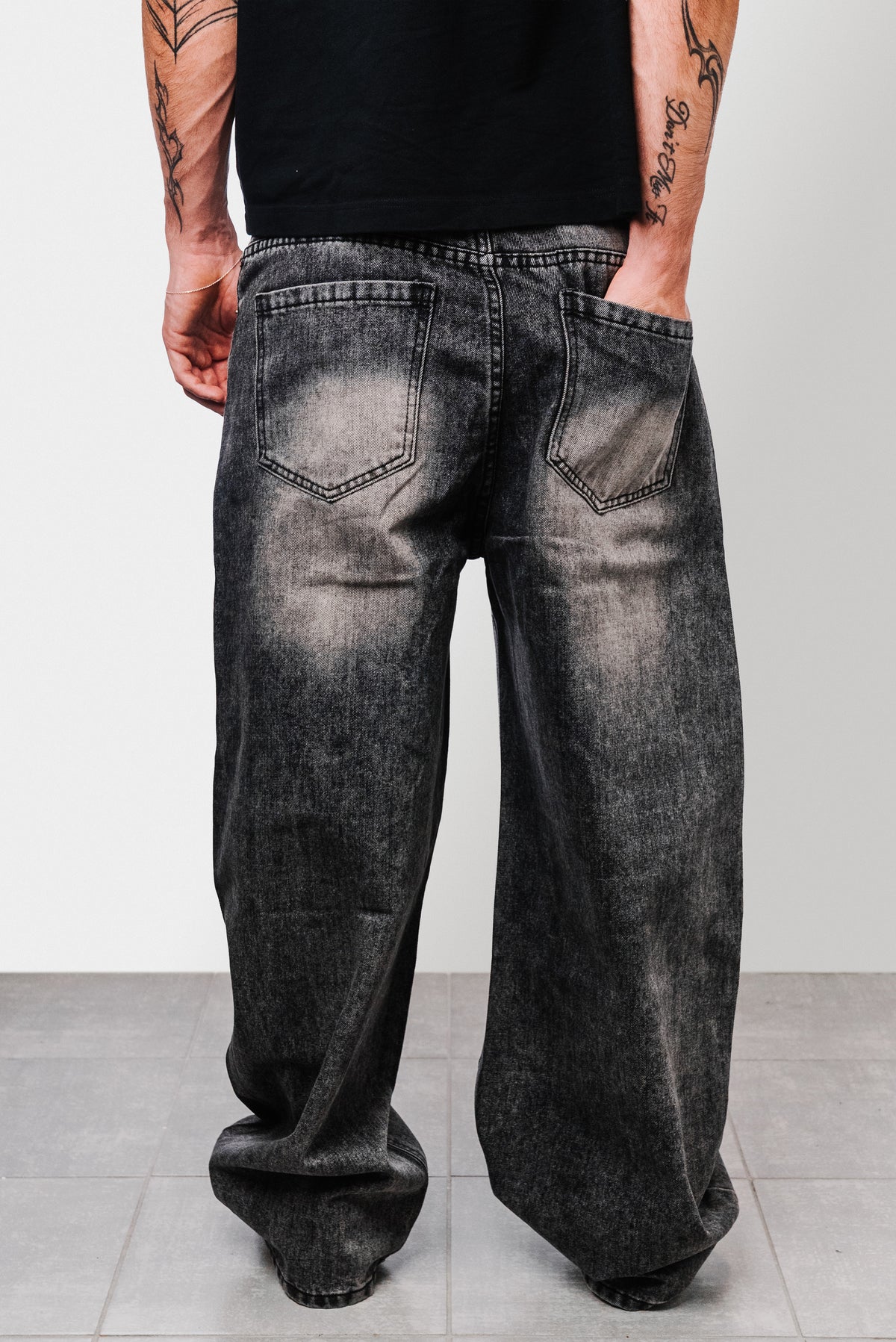 BLACK STRASS BLACK JEANS - Noissey Brand