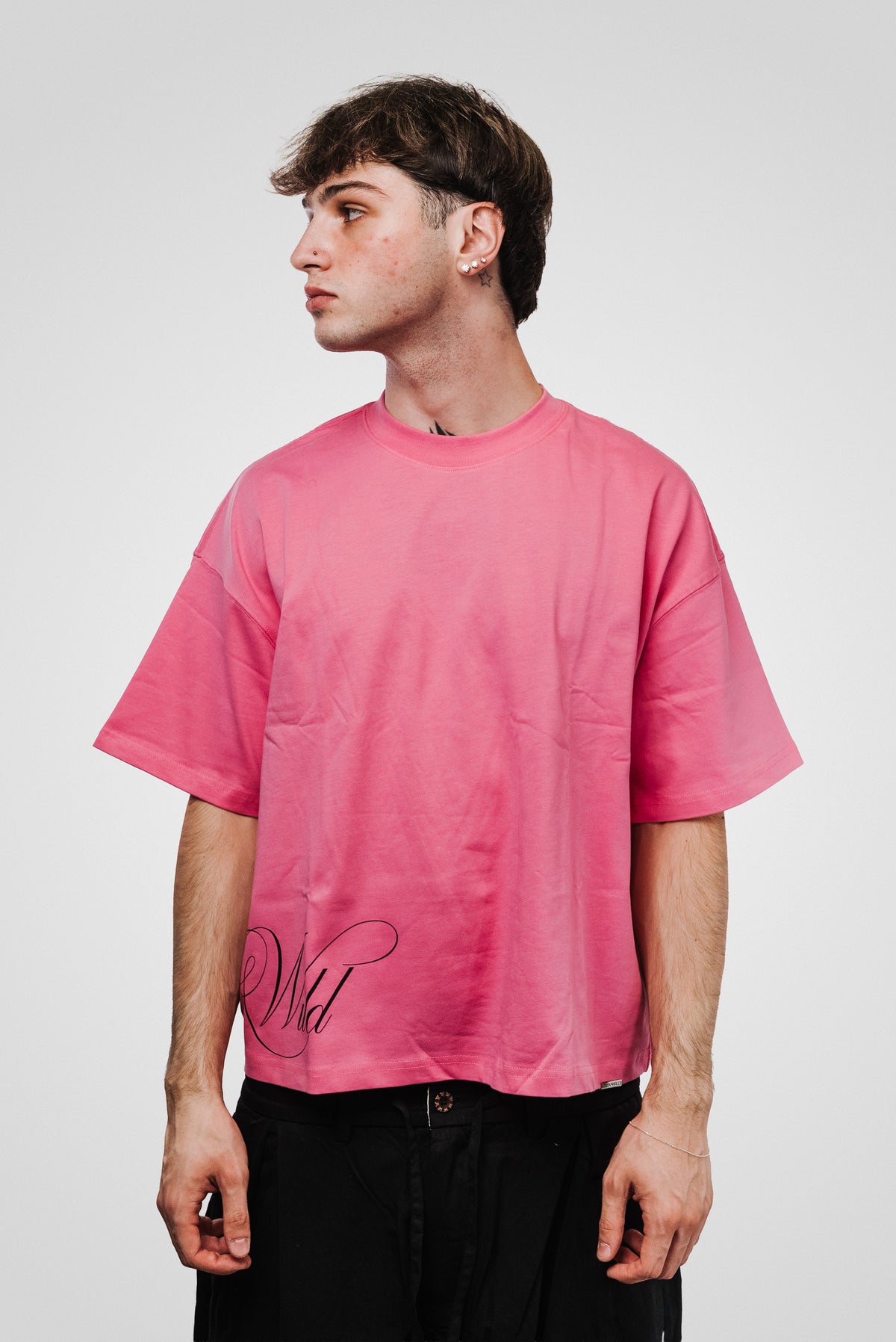 IN THE WILD PINK BOXY TEE- TheDoubleE