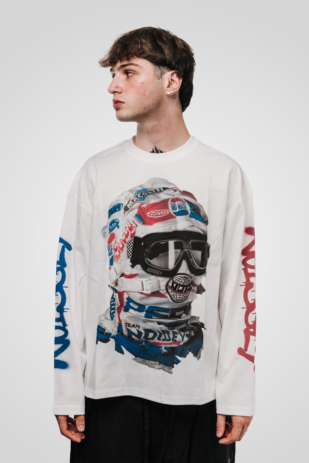 TEAM NOISSEY WHITE BOXY LONGSLEEVE - Noissey Brand