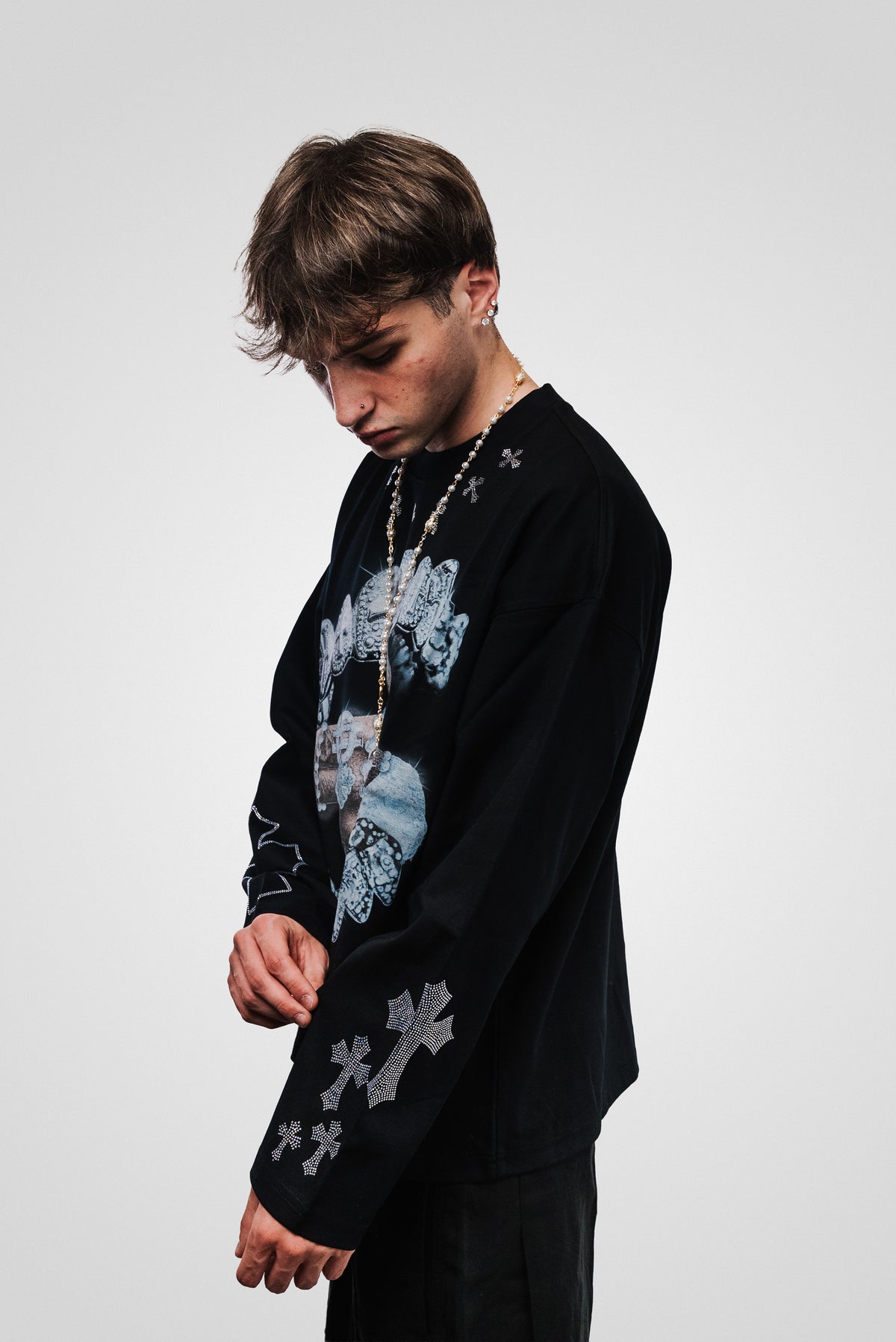 DOLLAR RING BLACK BOXY LONGSLEEVE - Noissey Brand