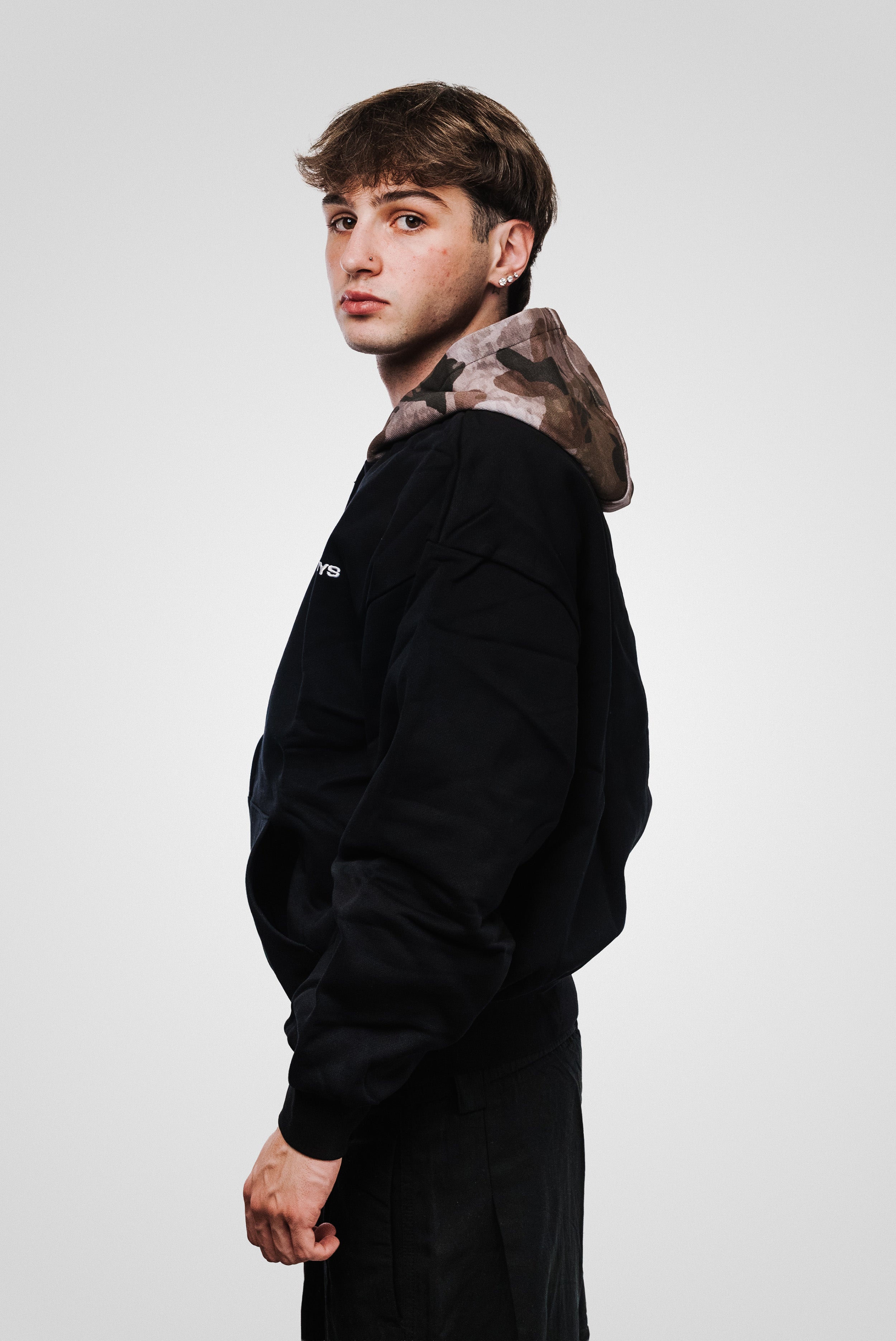 CAMO HEAVY ZIP HOODIE - Lost Boys