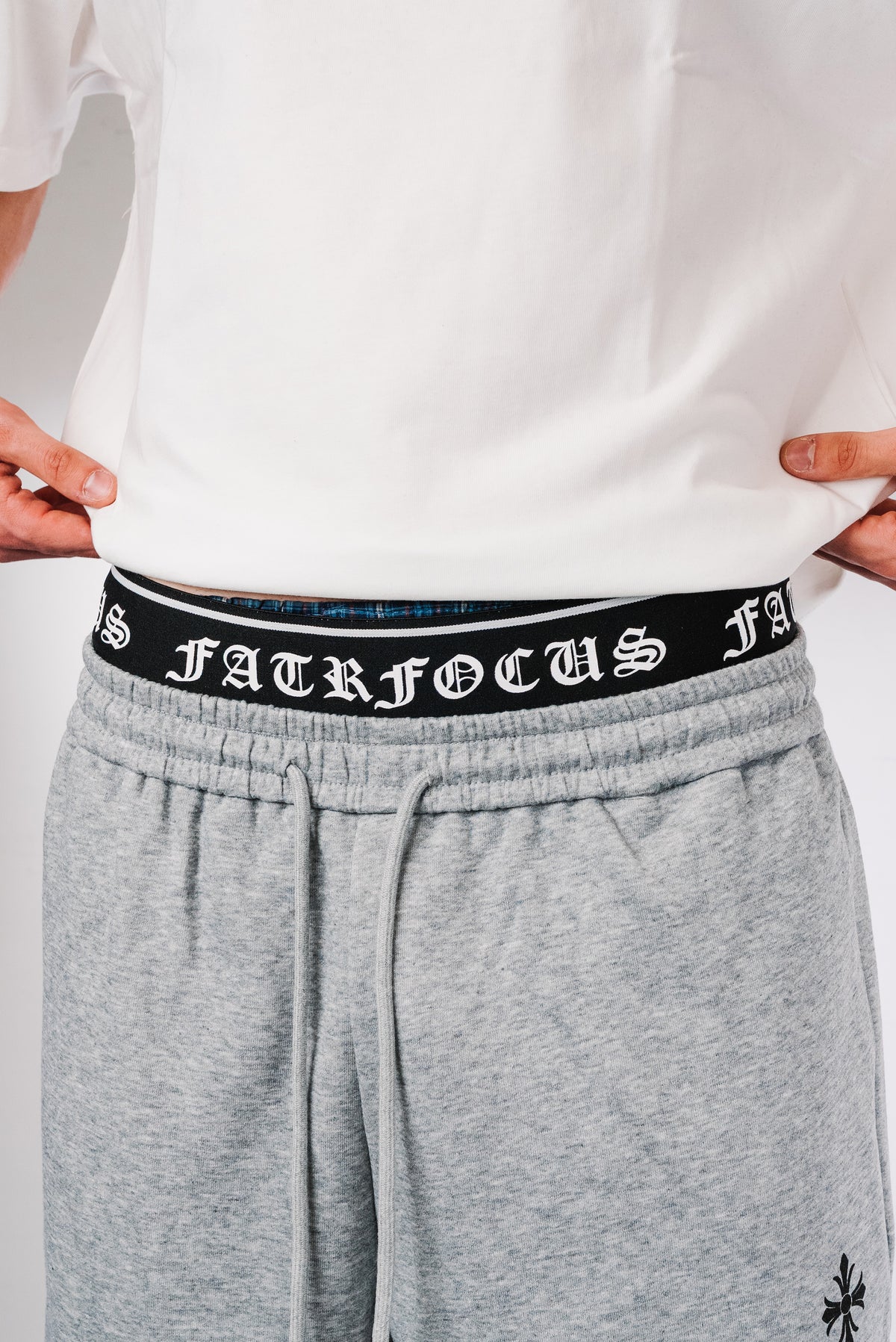 FOCUS BAND LIGHT GREY SWEATPANTS - Shoebuya Design