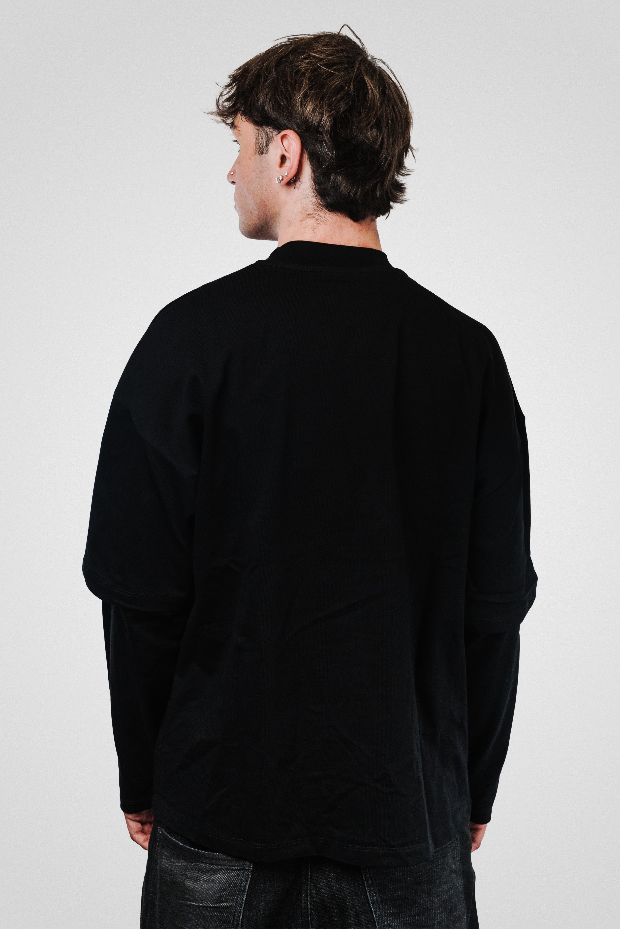 BLANKS DOUBLE LONGSLEEVE BLACK - Replacement Brand