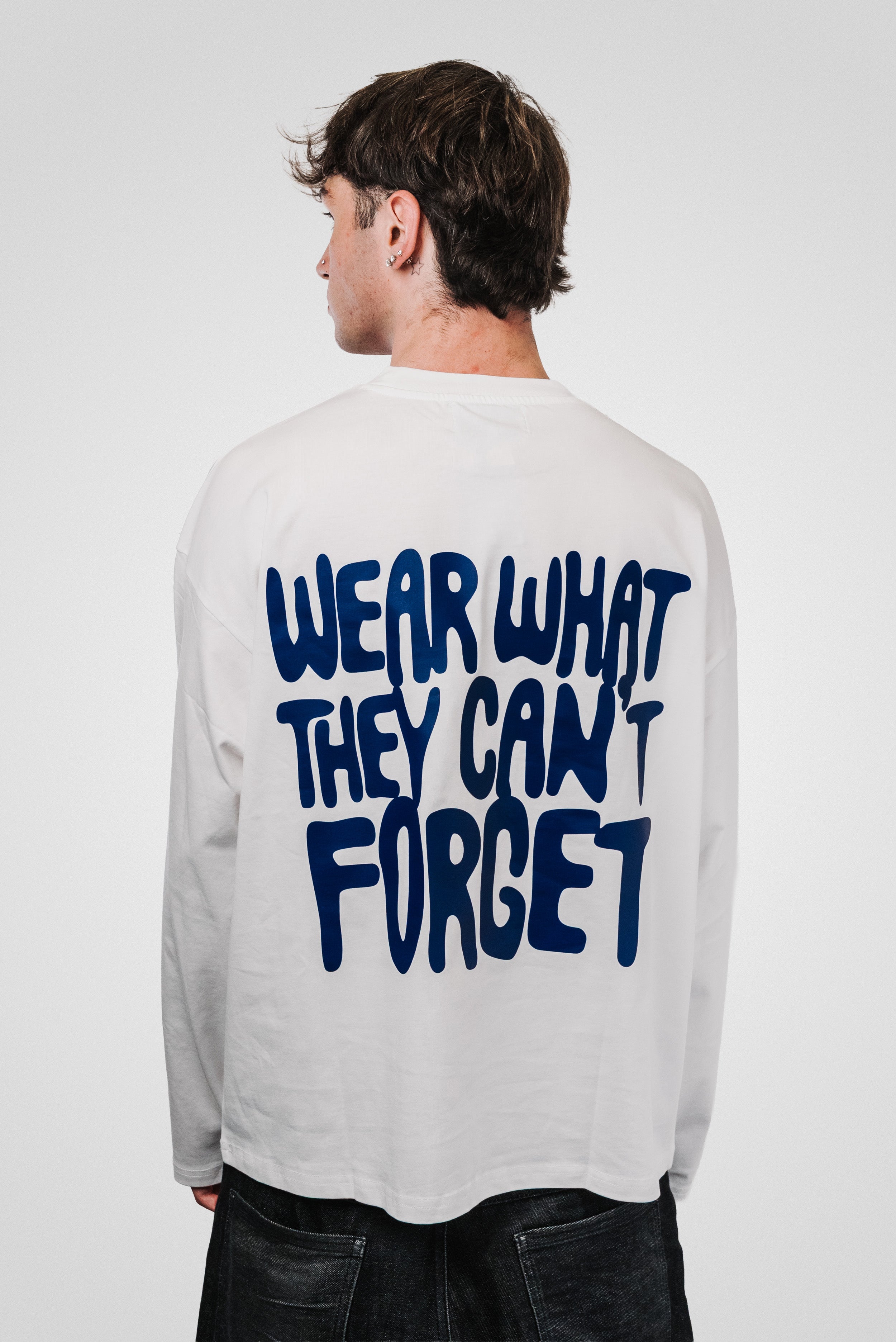 FORGET WHITE BOXY LONGSLEEVE - TheDoubleE