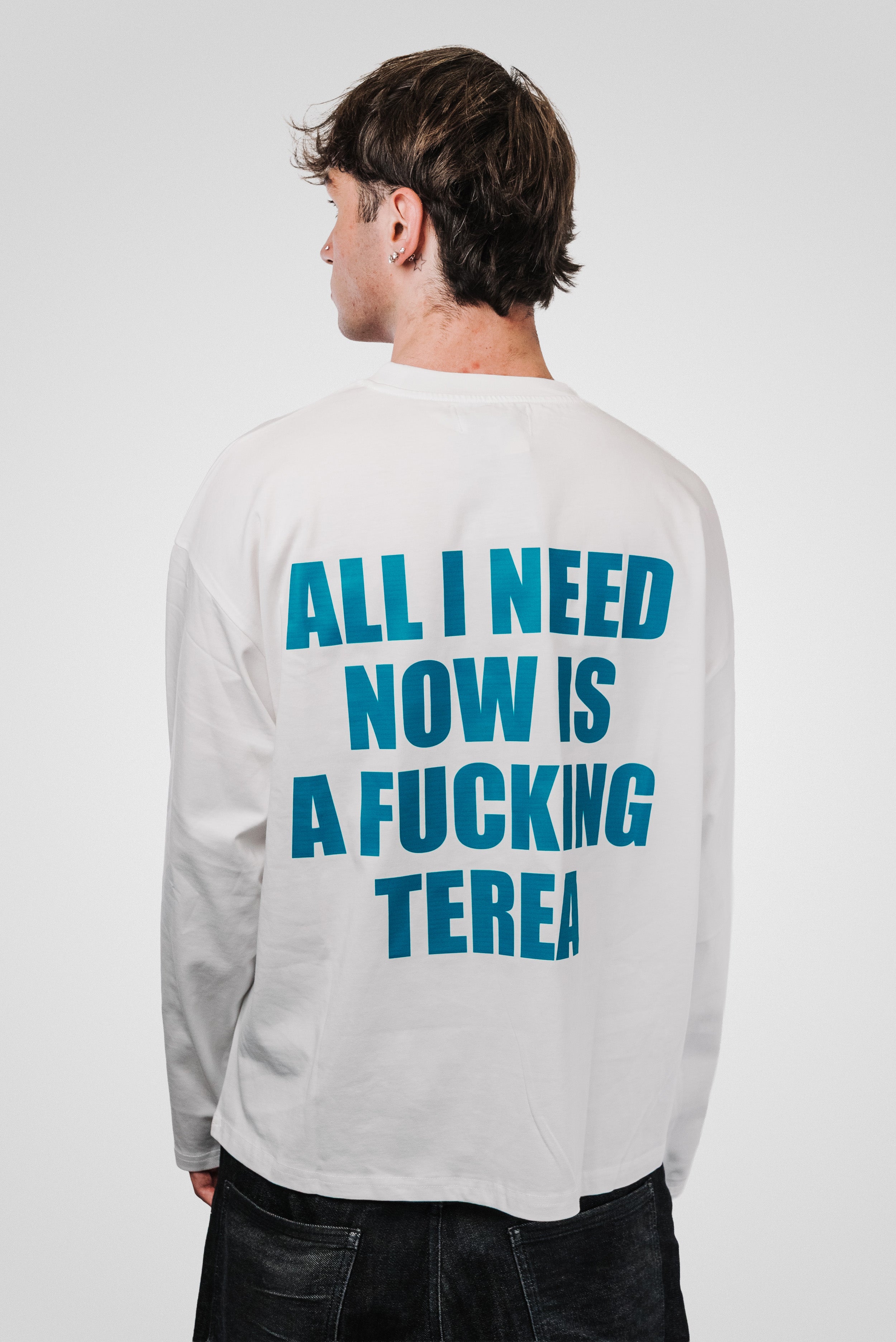 FUCKING TEREA WHITE BOXY LONGSLEEVE - TheDoubleE
