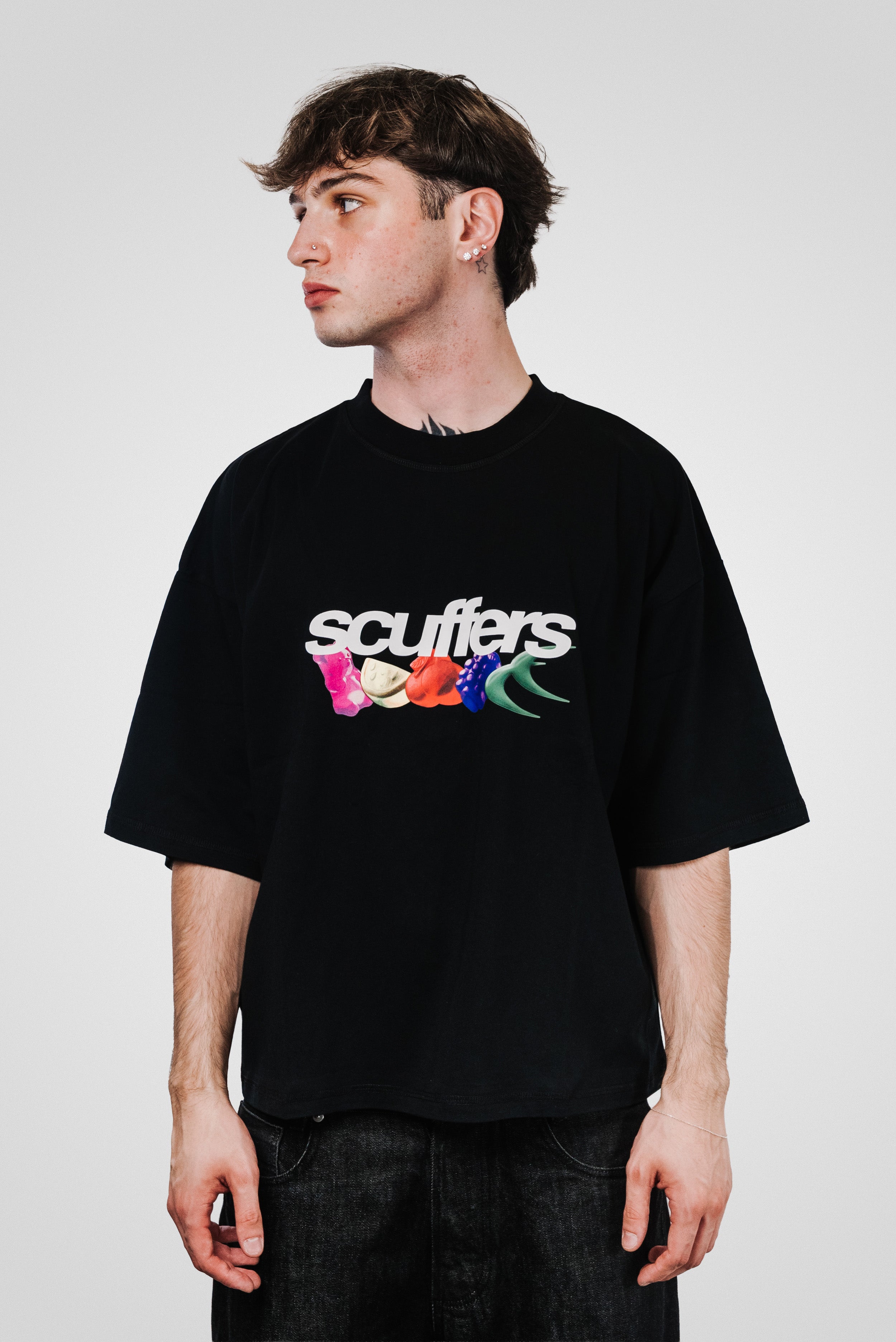 GUMMY BLACK TEE - SCUFFERS
