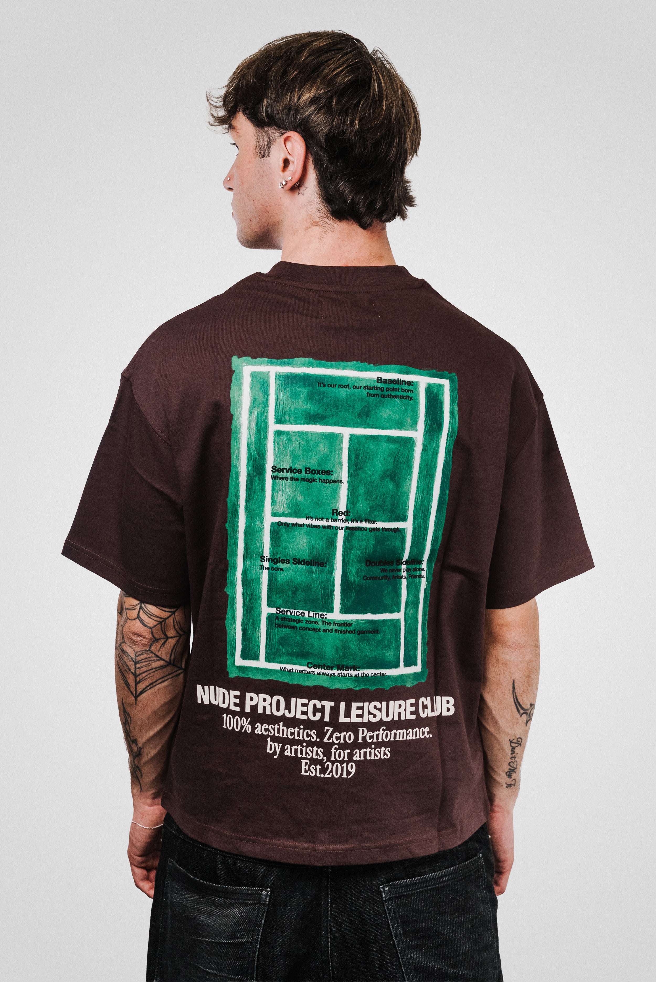 NP'S COURT TEE BROWN - NUDE PROJECT