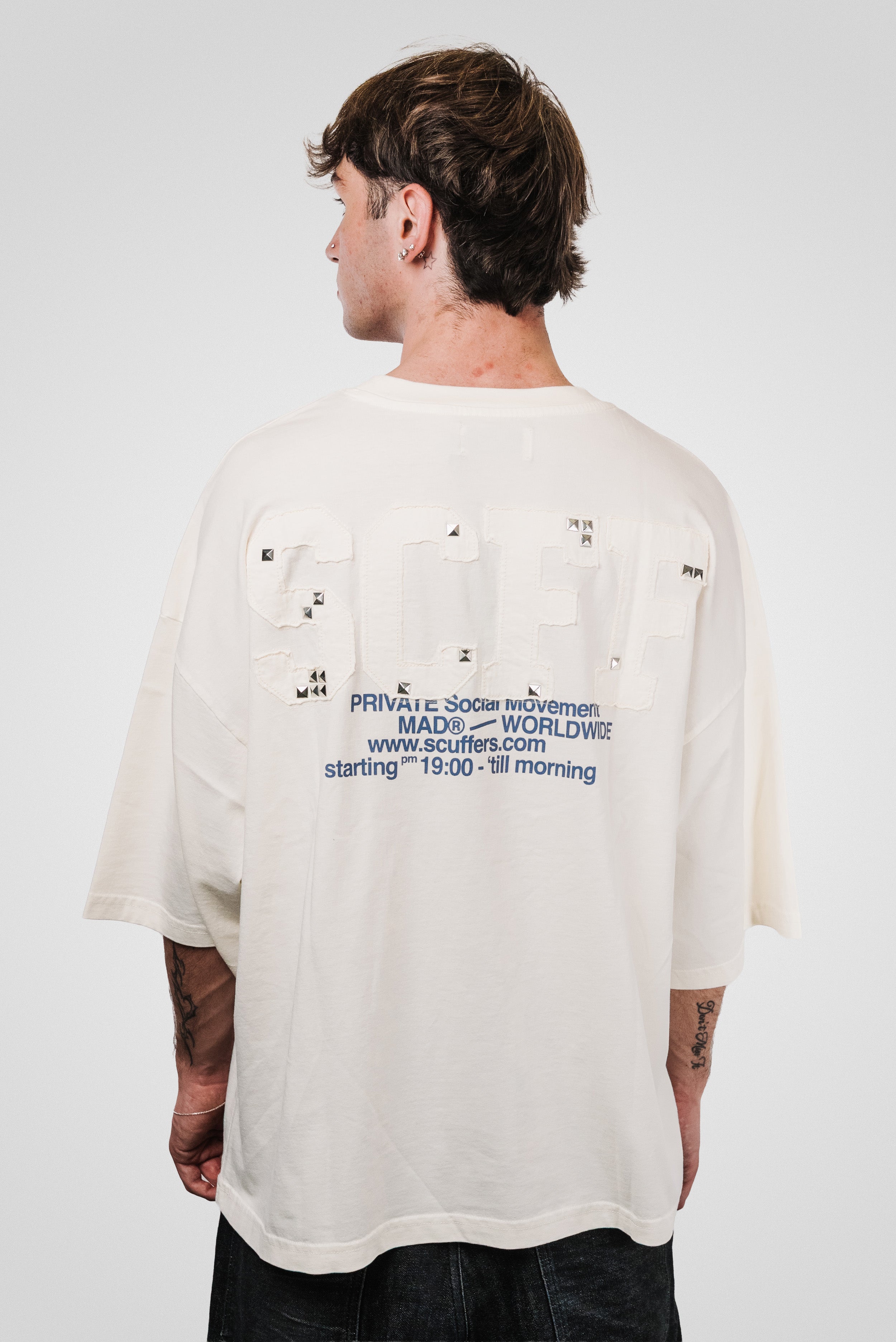 PRIVATE SOCIAL MOVEMENT WHITE TEE - SCUFFERS