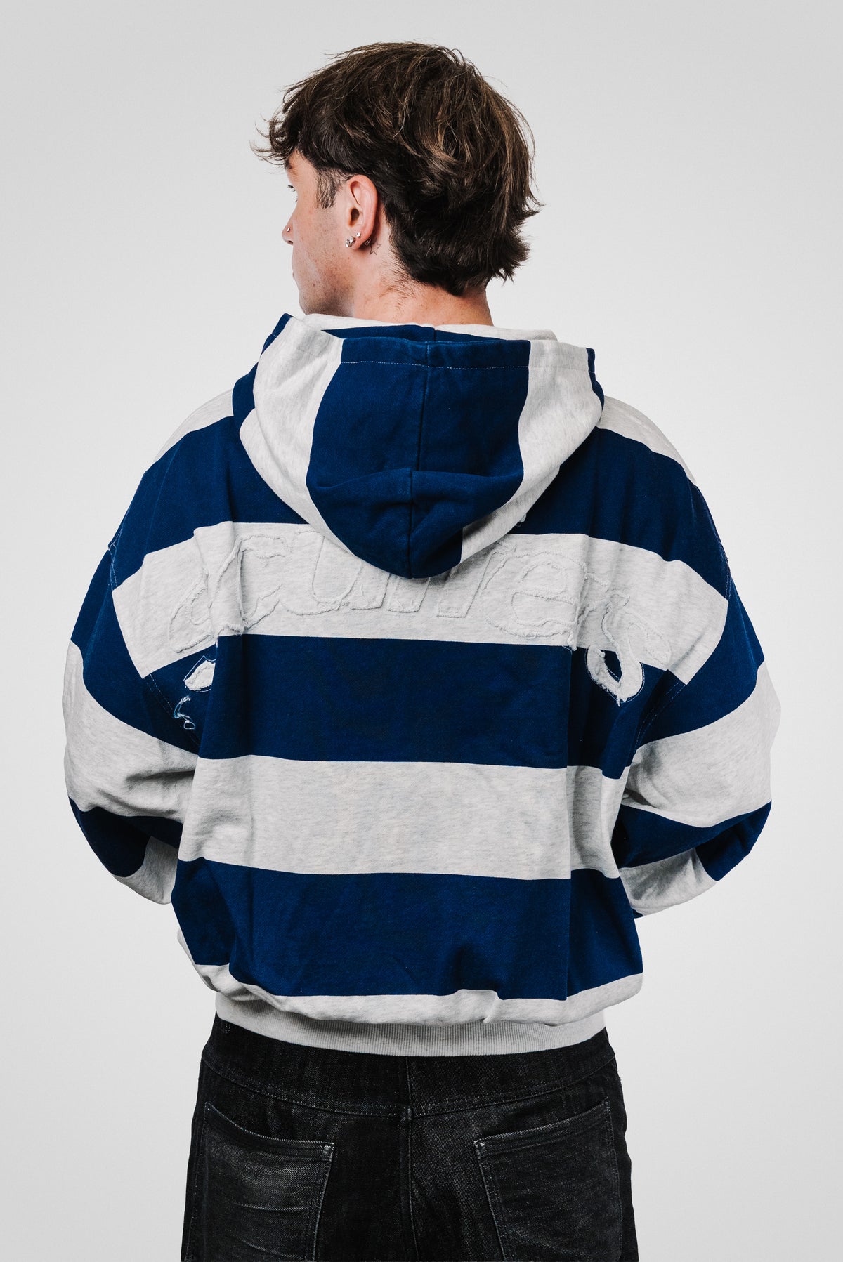 CLUB NAVY ZIPPER HOODIE - SCUFFERS