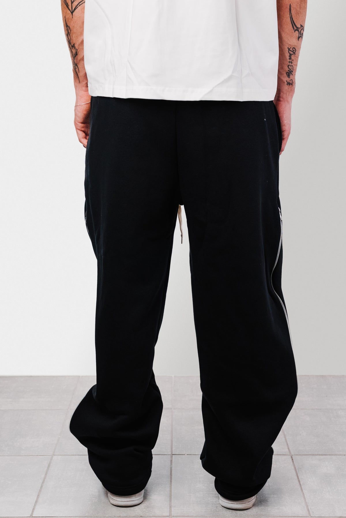ZIP BLACK TRACK PANTS - Replacement Brand