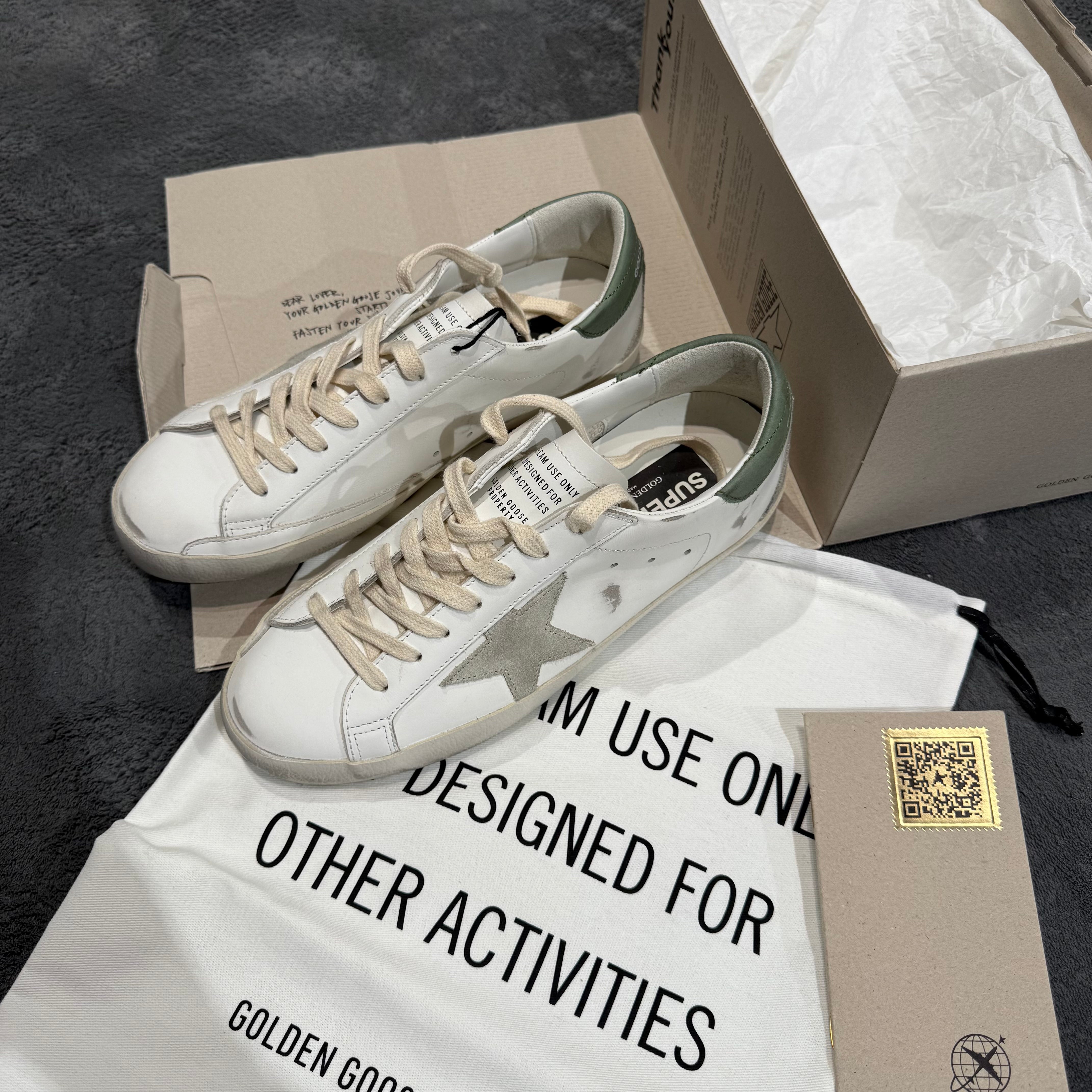 GOLDEN GOOSE SUPER STAR STELLA SUEDE TACCO OLIVE