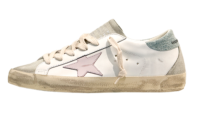 GOLDEN GOOSE SUPER STAR CRYSTAL BLUE TAB LILLA STAR
