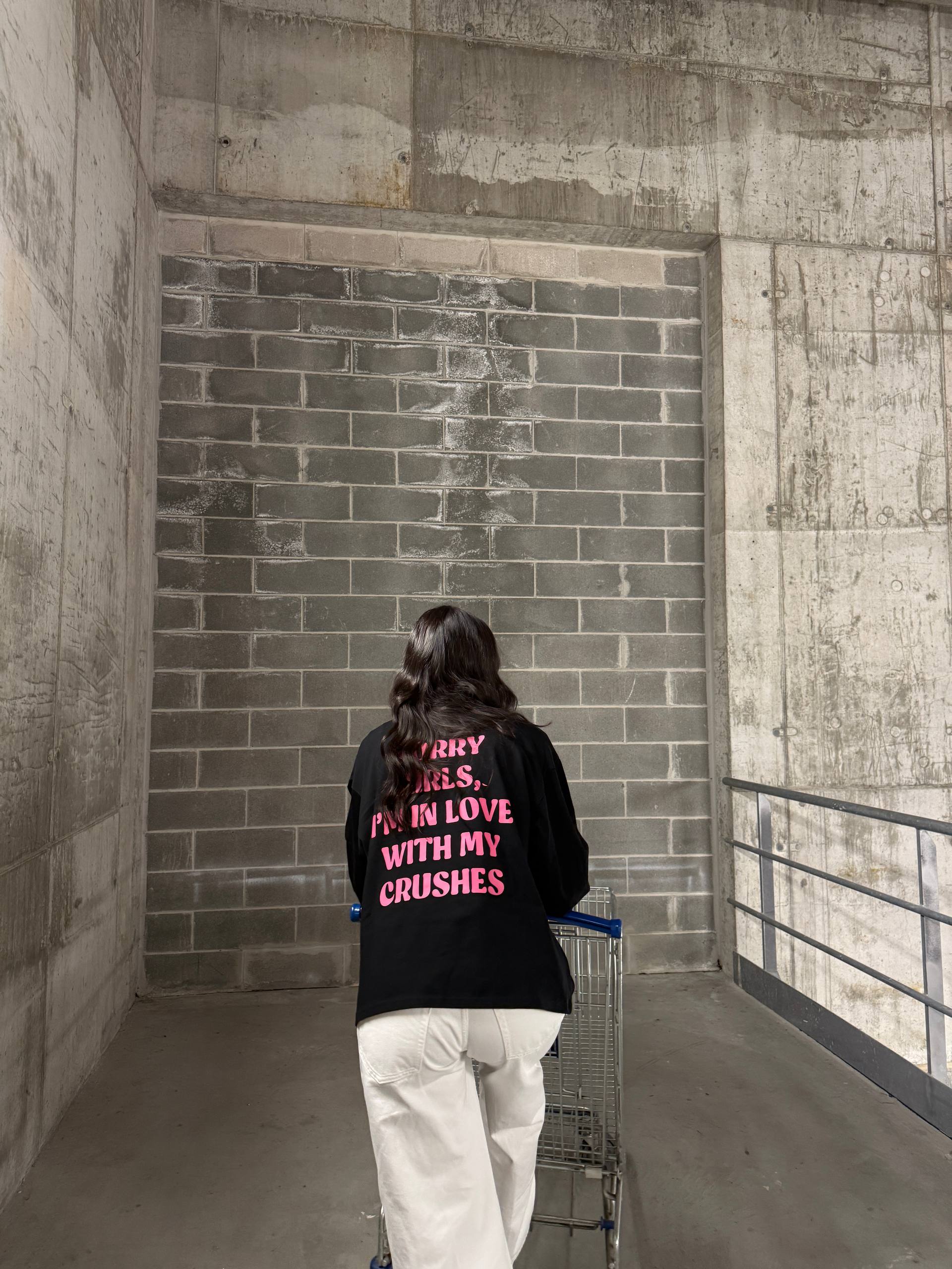 MY CRUSHES BLACK BOXY LONGSLEEVE - TheDoubleE