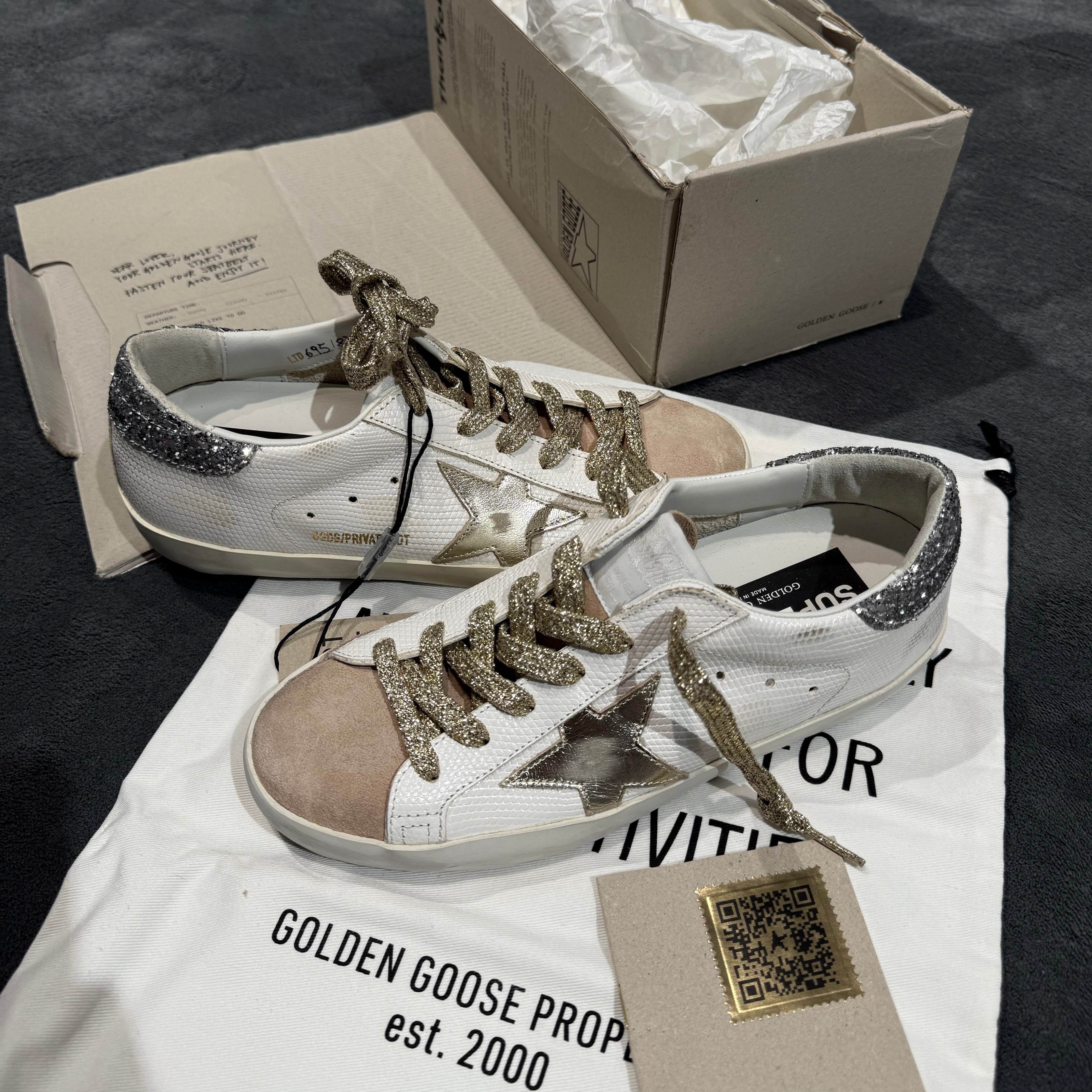 GOLDEN GOOSE SUPER STAR PINK SUEDE & GOLDEN STAR