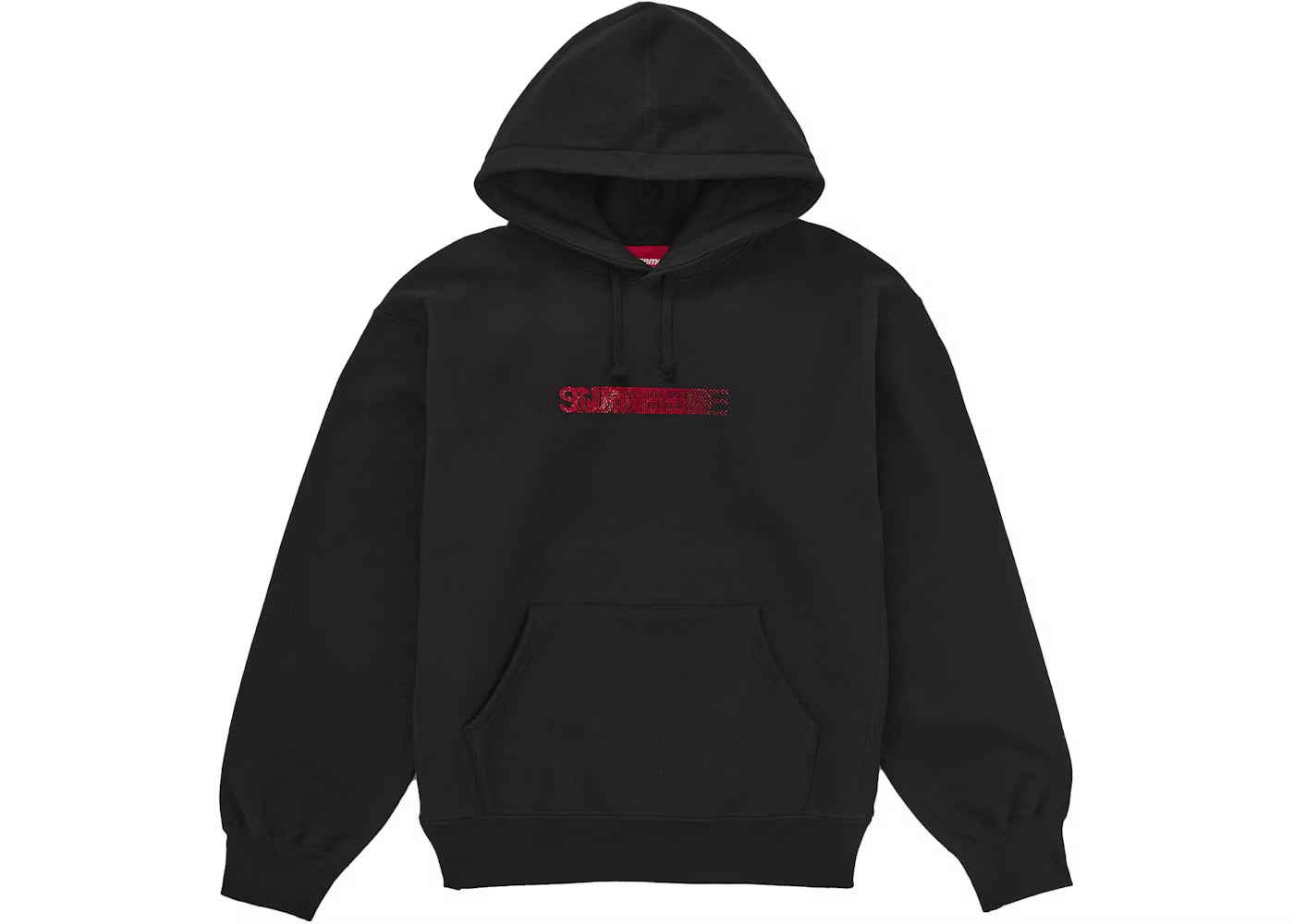 SUPREME SWAROVSKI MOTION LOGO HOODIE BLACK