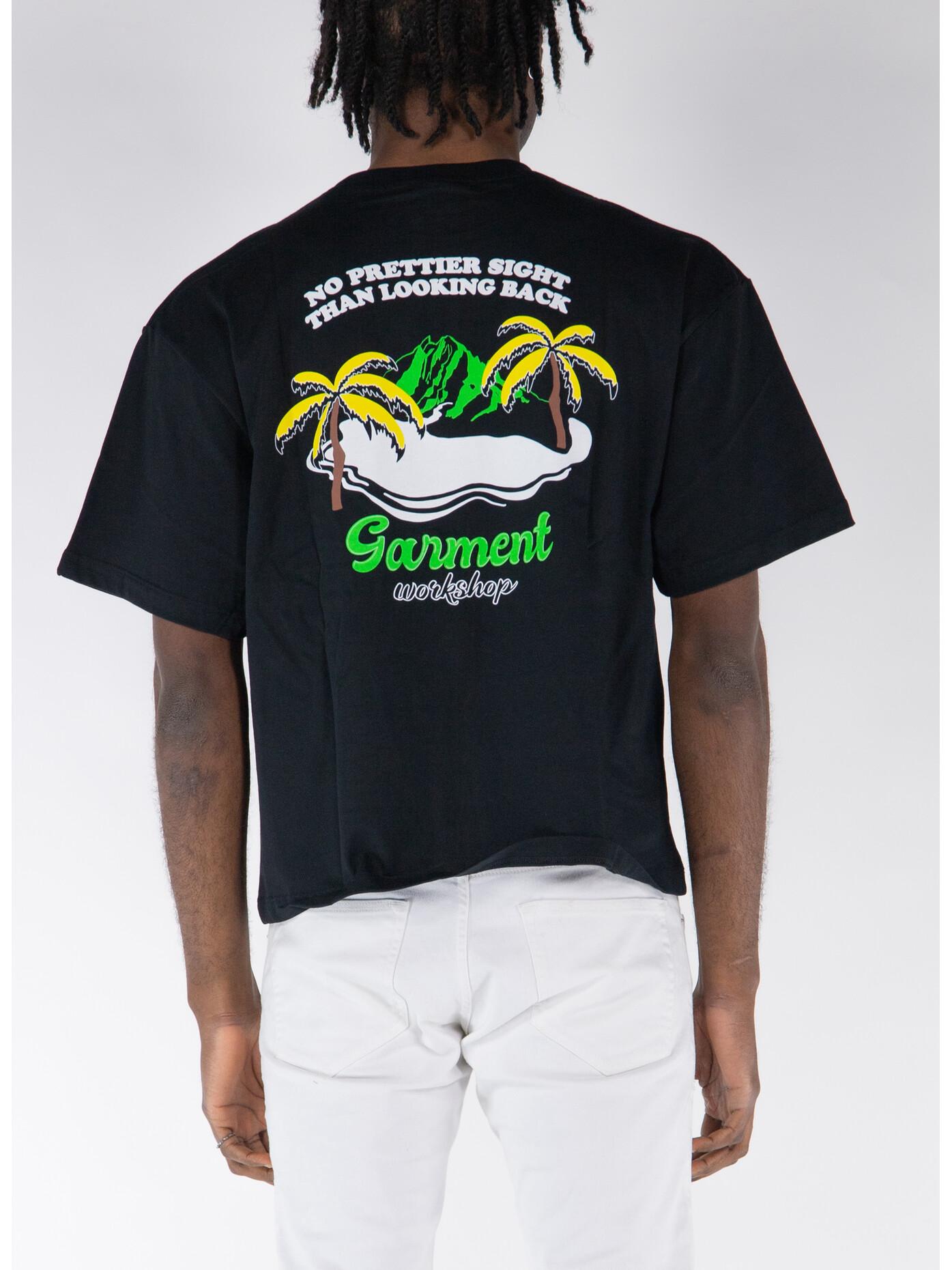 PRINTED ISLAND TEE BLACK / Garment Workshop