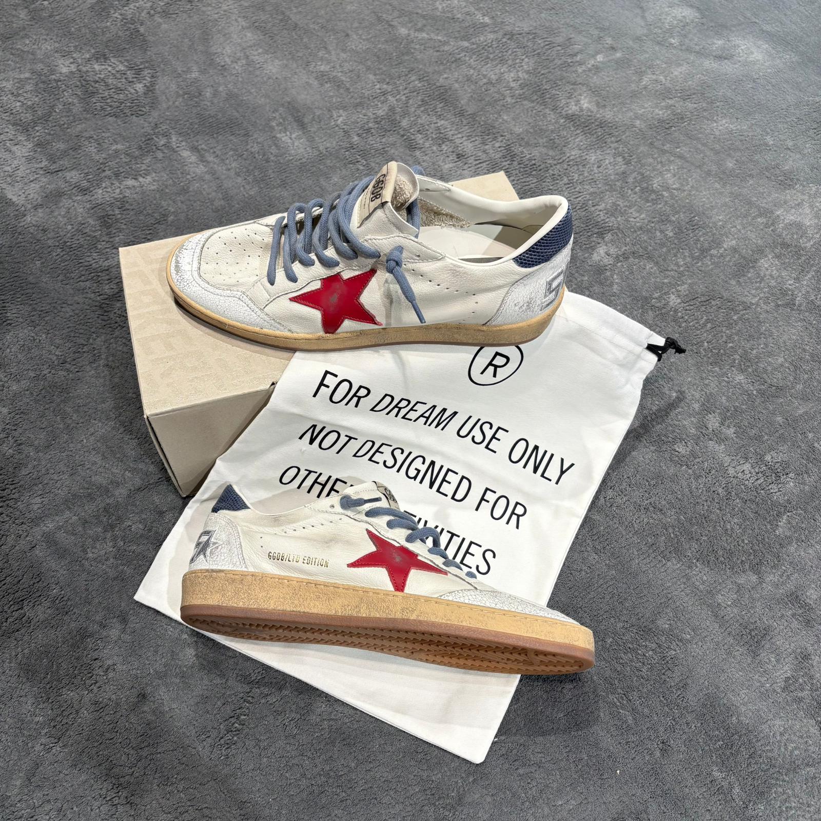 GOLDEN GOOSE BALLSTAR STELLA ROSSA & TALLONE BLUE