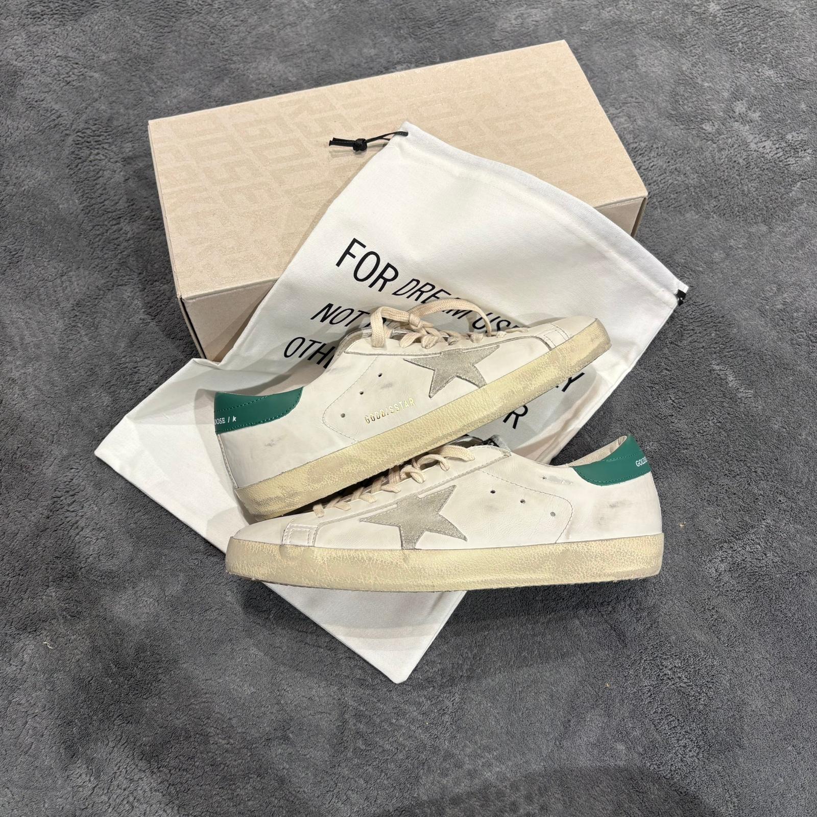GOLDEN GOOSE SUPER STAR STELLA SUEDE & TALLONE GREEN