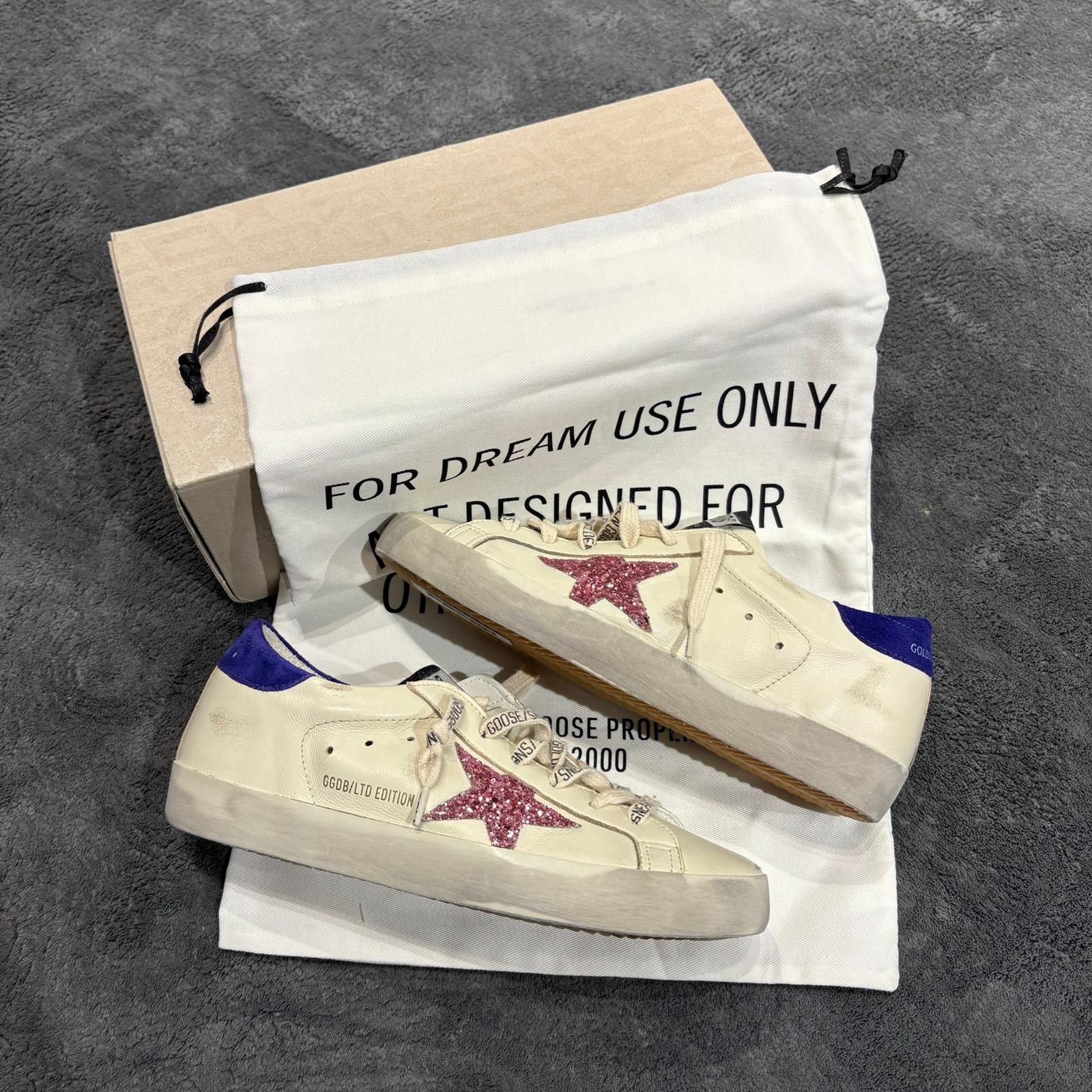 GOLDEN GOOSE SUPER STAR STELLA GLITTER ROSA & TALLONE PURPLE