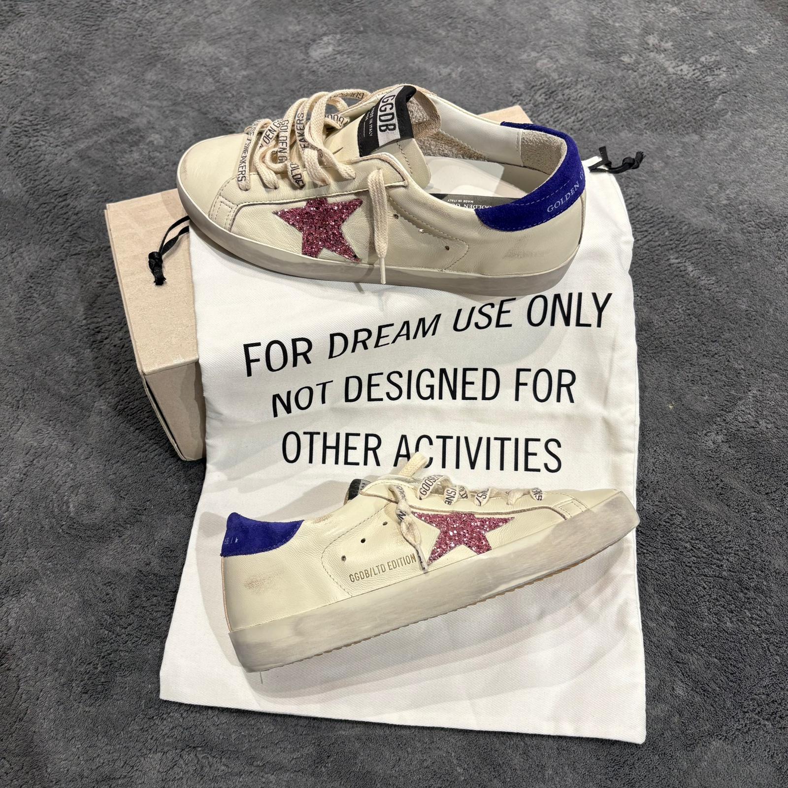 GOLDEN GOOSE SUPER STAR STELLA GLITTER ROSA & TALLONE PURPLE