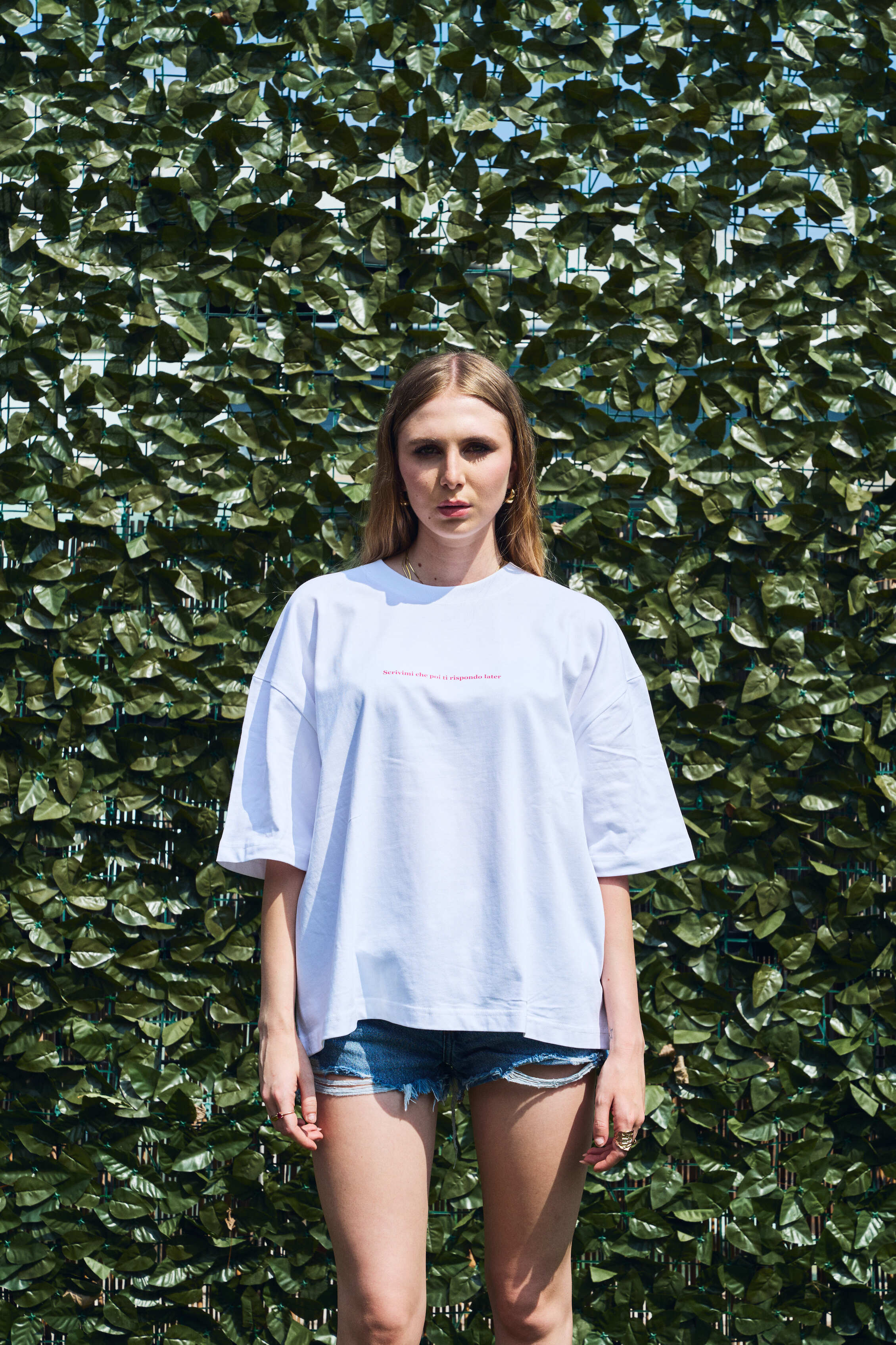 SCRIVIMI CHE POI TI RISPONDO LATER BOXY TEE WHITE UNISEX - Malessere Brand