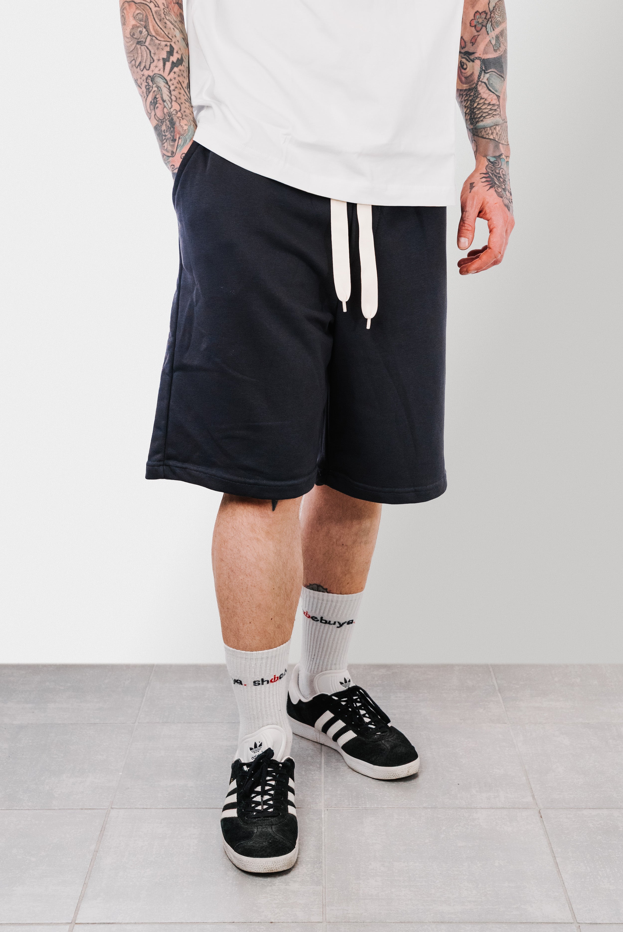 OVERSIZED COTTON SHORTS DARK GREY - Replacement Brand