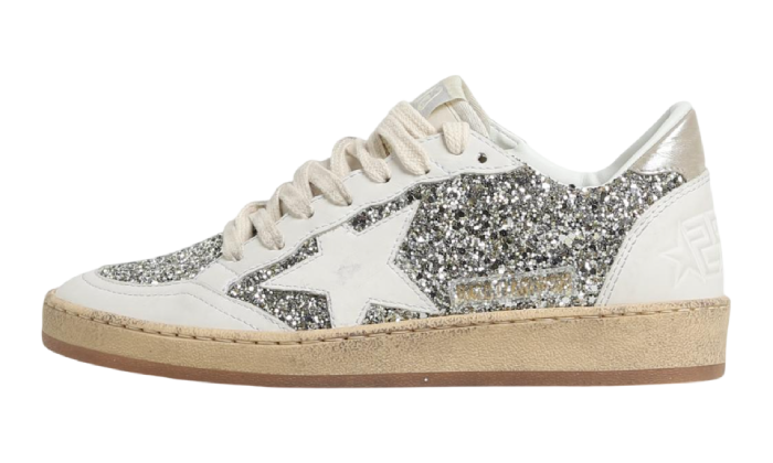 GOLDEN GOOSE BALLSTAR GLITTER UPPER LEATHER
