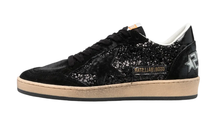 GOLDEN GOOSE BALLSTAR GLITTER BLACK