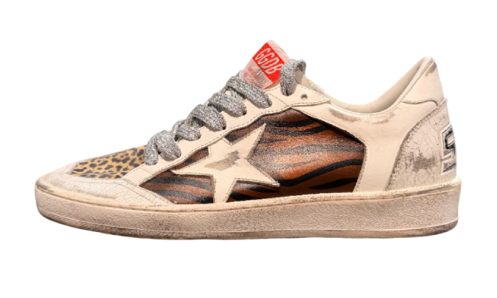 GOLDEN GOOSE BALLSTAR DIFFERENT PRINT LACES GLITTER