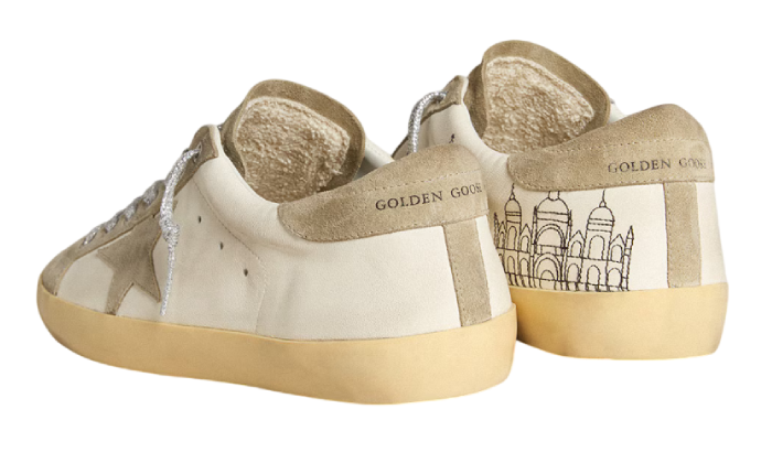 GOLDEN GOOSE SUPER STAR SUEDE WRITE LACES GLITTER