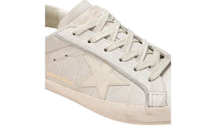 GOLDEN GOOSE SUPER STAR FULL GREY CROCO