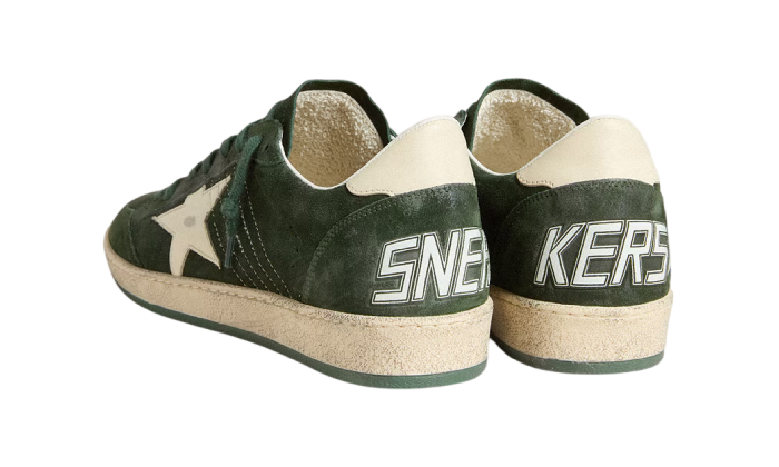 GOLDEN GOOSE BALLSTAR FULL SUEDE DARK GREEN