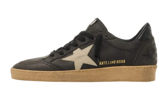 GOLDEN GOOSE BALLSTAR WASHED BLACK SUEDE