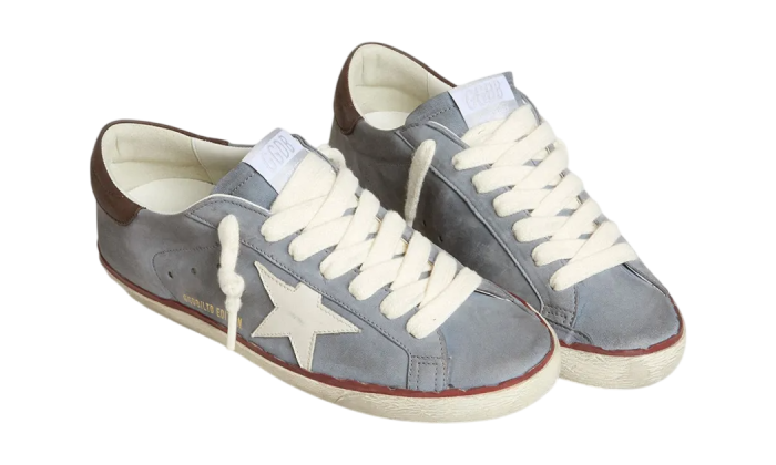 GOLDEN GOOSE SUPER STAR FULL SUEDE GREY BIG LACES WHITE