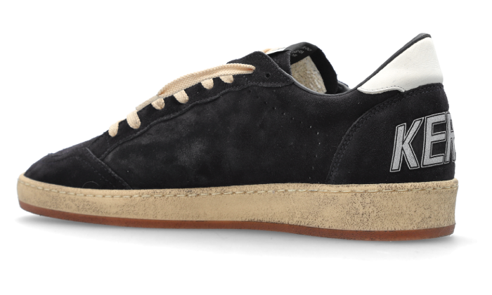 GOLDEN GOOSE BALLSTAR FULL SUEDE BLACK WHITE STAR
