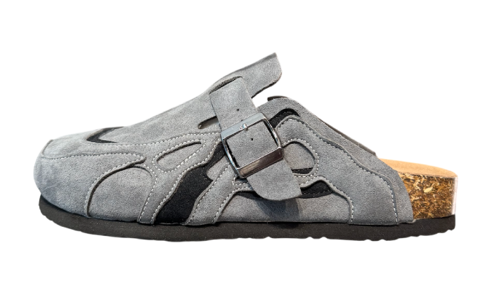 SLIP-ON DARK GREY PATCHWORK - Shoebuya Brand