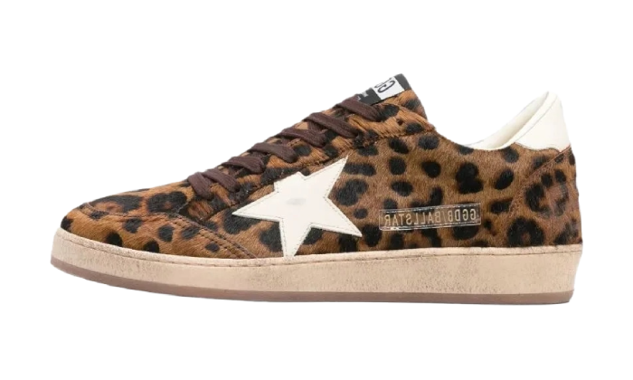 GOLDEN GOOSE BALLSTAR FULL LEOPARD STAR CREAM