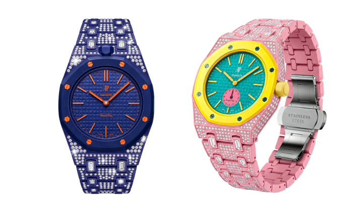 ZINC ALLOY SHINY DIAMOND STRAP - AP SWATCH ROYAL POP