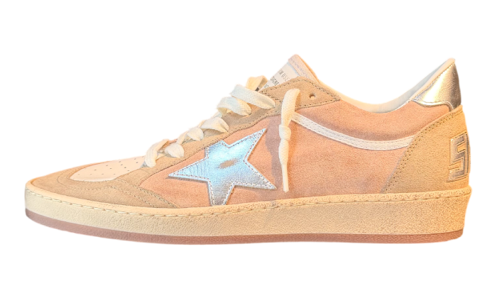GOLDEN GOOSE BALLSTAR SUEDE PIK STAR SILVER