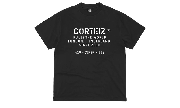 CORTEIZ OG STENCIL TEE BLACK