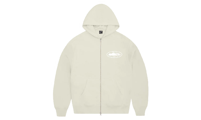 CORTEIZ ISLAND PUFF PINT ZIP HOODIE OFF WHITE