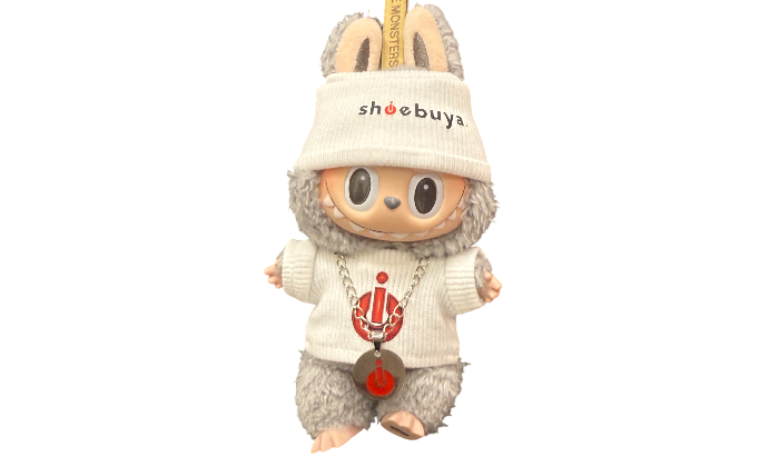 LABUBU SHOEBUYA SWEATER WHITE DRESS