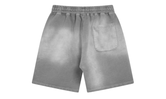 THE ACID WASH SPRAY SHORTS GREY - Shoebuya Brand