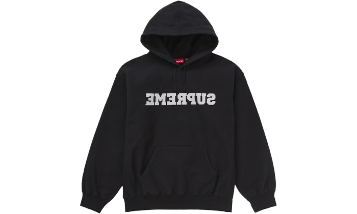 SUPREME REVERSE HOODIE BLACK SS25