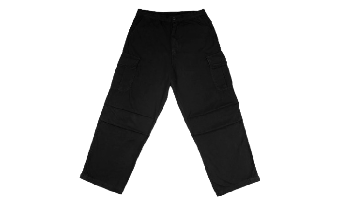 RIPSTOP PARACHUTE CARGO CHAOS BLACK / Garment Workshop