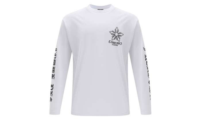 FLOWER TEE SLONGSLEEVE WHITE - Comme Des Fuckdown